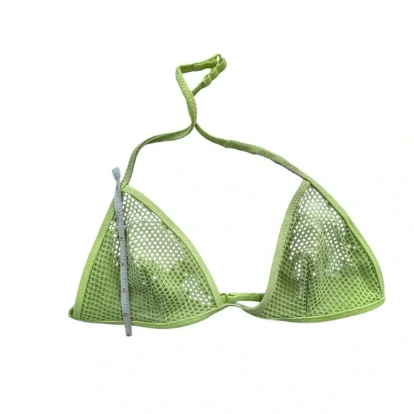 Yellow fishnet bikini top with lining inside and straps. Size Small summer swim - Picture 7 of 8